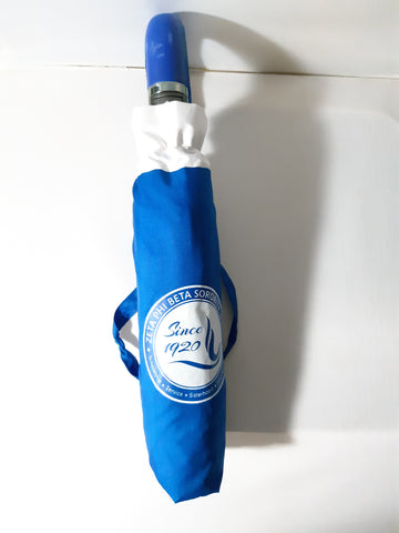 Zeta Phi Beta Sorority Hurricane Large Umbrella Blue Handle (White) Zeta Phi Beta Sorority Hurricane Large Umbrella Blue Handle (White)