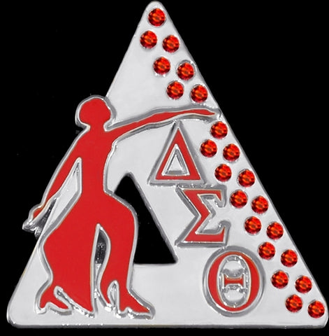 Delta Sigma Theta Sorority Diva Jewels Lapel Pin Silver