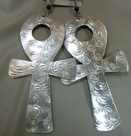 Ankh Metal Earrings