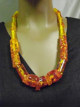 Orange Beaded Necklace