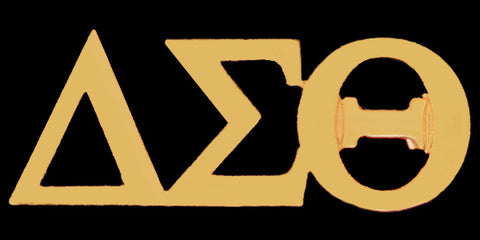 Delta Sigma Theta Sorority 3 Letter Gold Pin