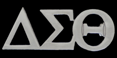 Delta Sigma Theta Sorority 3 Letter Silver Pin