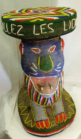 A Beaded Royal Bamileke Stool