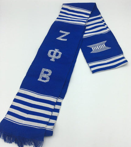 Zeta Phi Beta Sorority Handwoven Ghana Kente Stole Blue